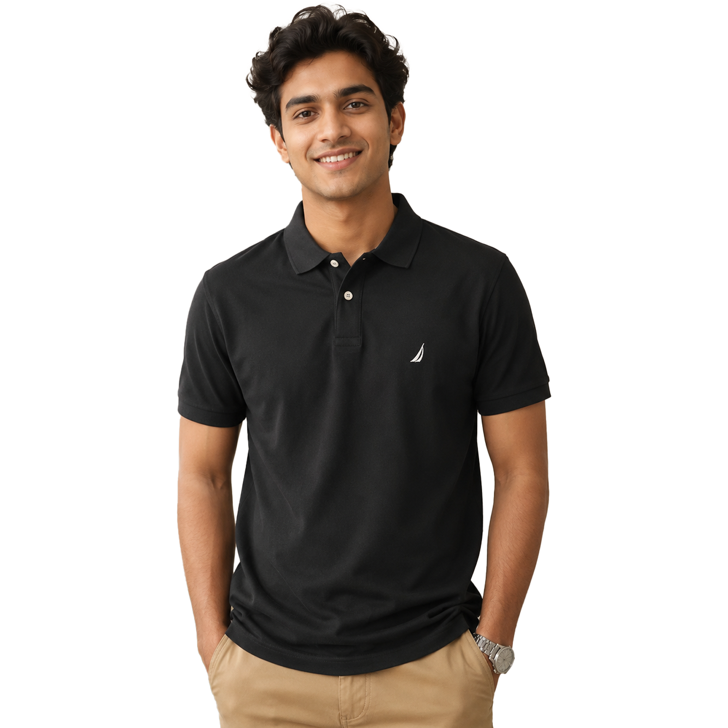 Nautic Men's Black T-Shirt (SS) - Branded Original