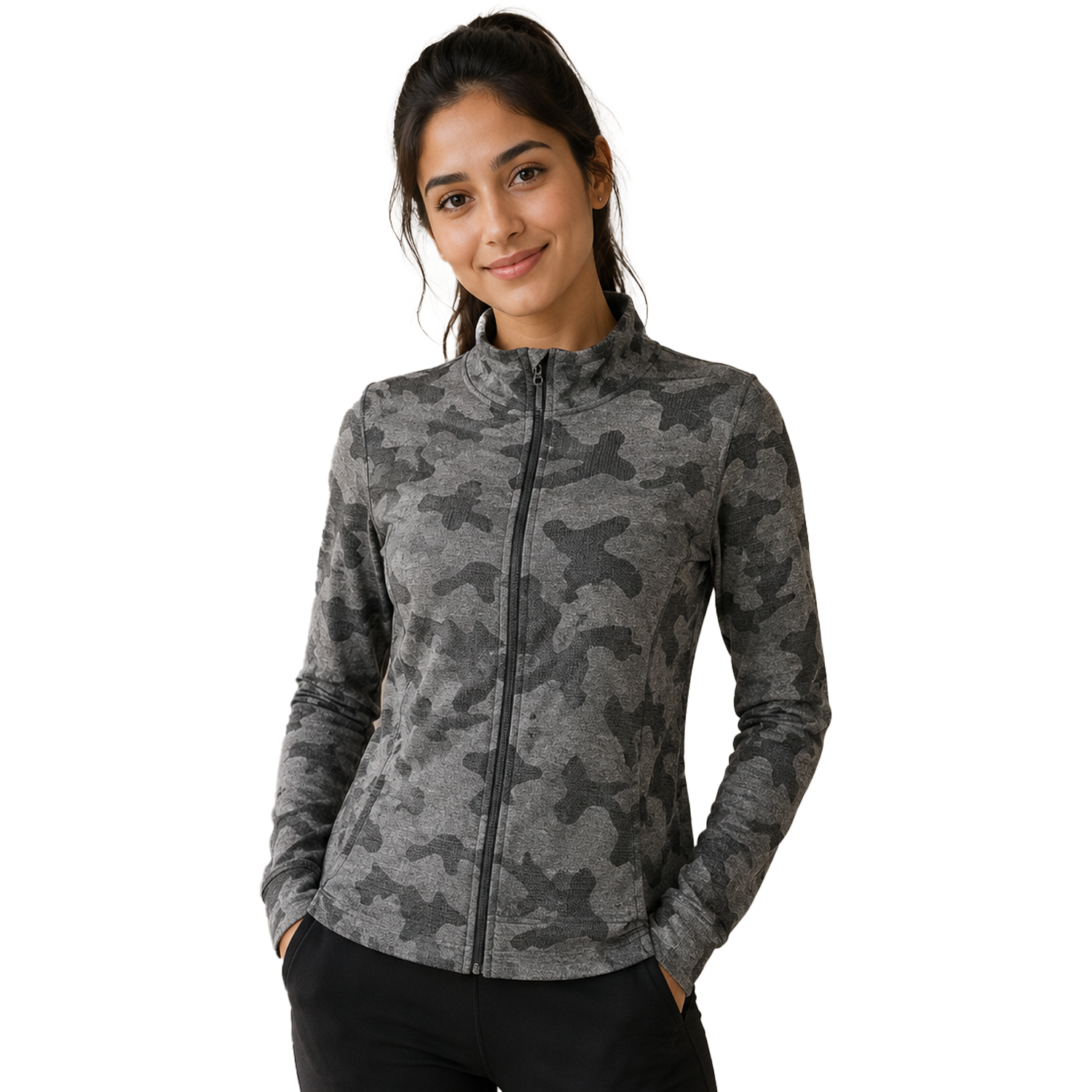 Mondetta Women's Grey T-Shirt (LS) - Branded Original
